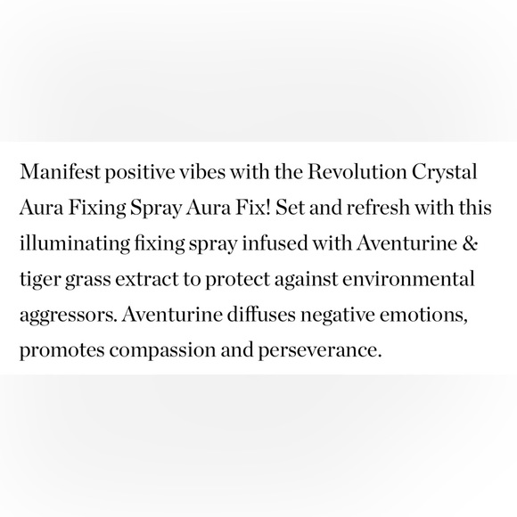 $6❤️‍🔥 LAST 1! Makeup Revolution Crystal Aura Fix Makeup Fixing Spray Aventurin - Picture 3 of 4